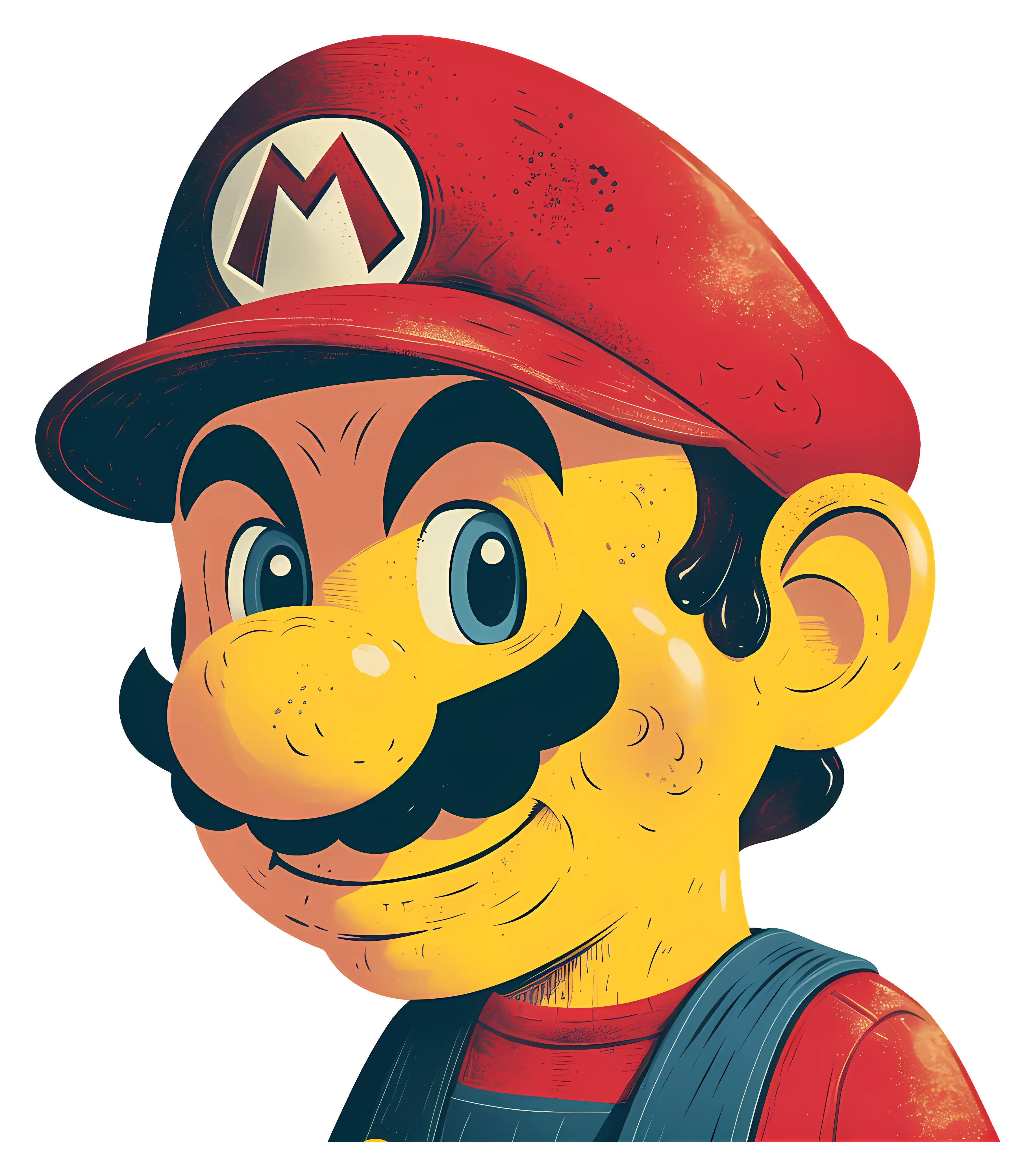 Iconic Red Hat Character with Mustache