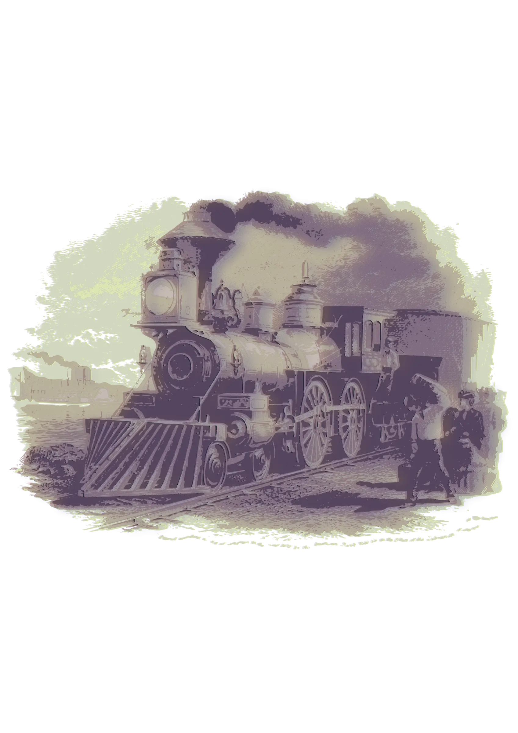 Vintage Steam Train on Railway