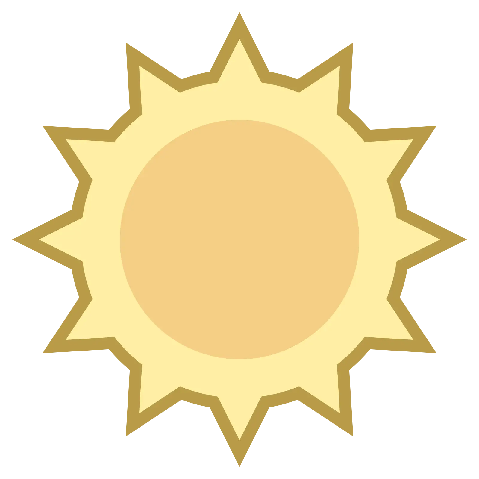 Bright Sun Icon Illustration
