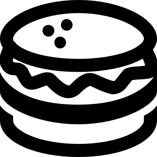 Minimalist Black and White Burger Logo