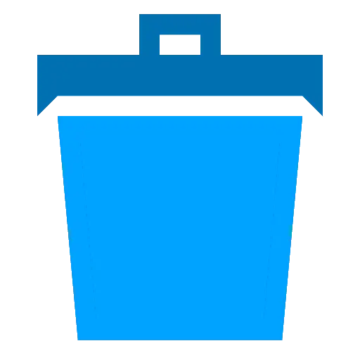 Blue Trash Bin Icon Representation