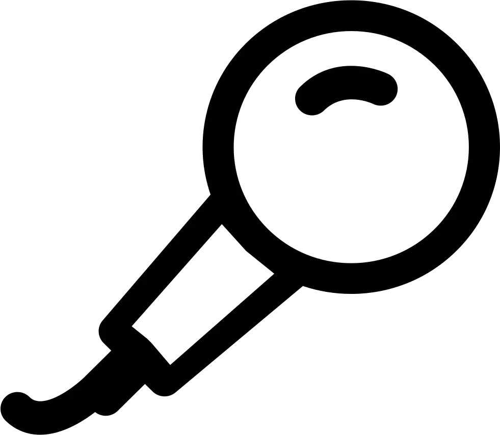 Black Microphone Icon for Audio and Recording