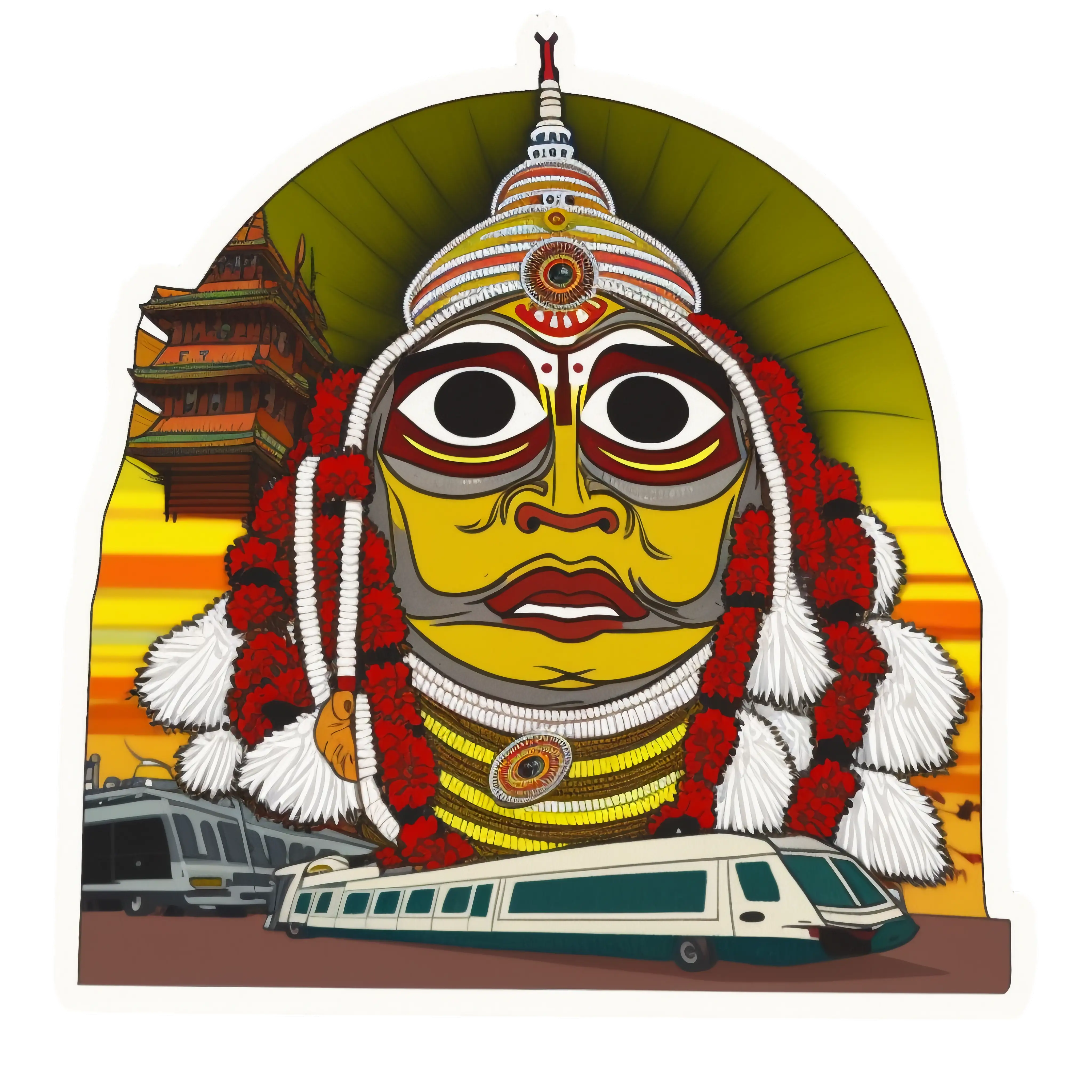Colorful Traditional Festival Mask