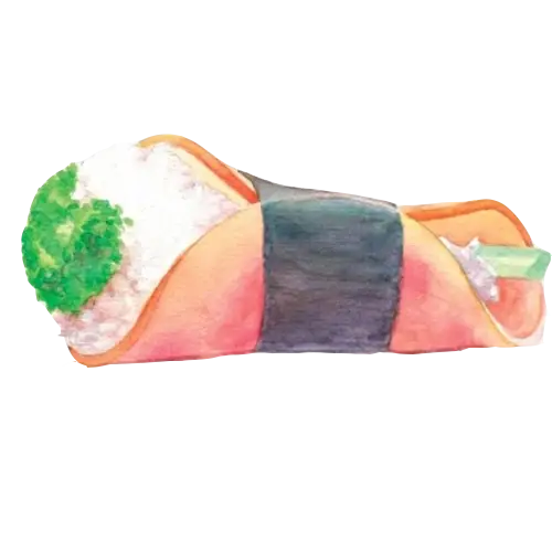 Watercolor Sushi Roll