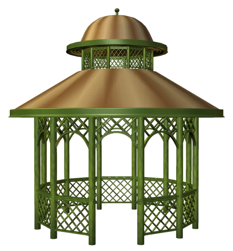 Elegant Green Gazebo