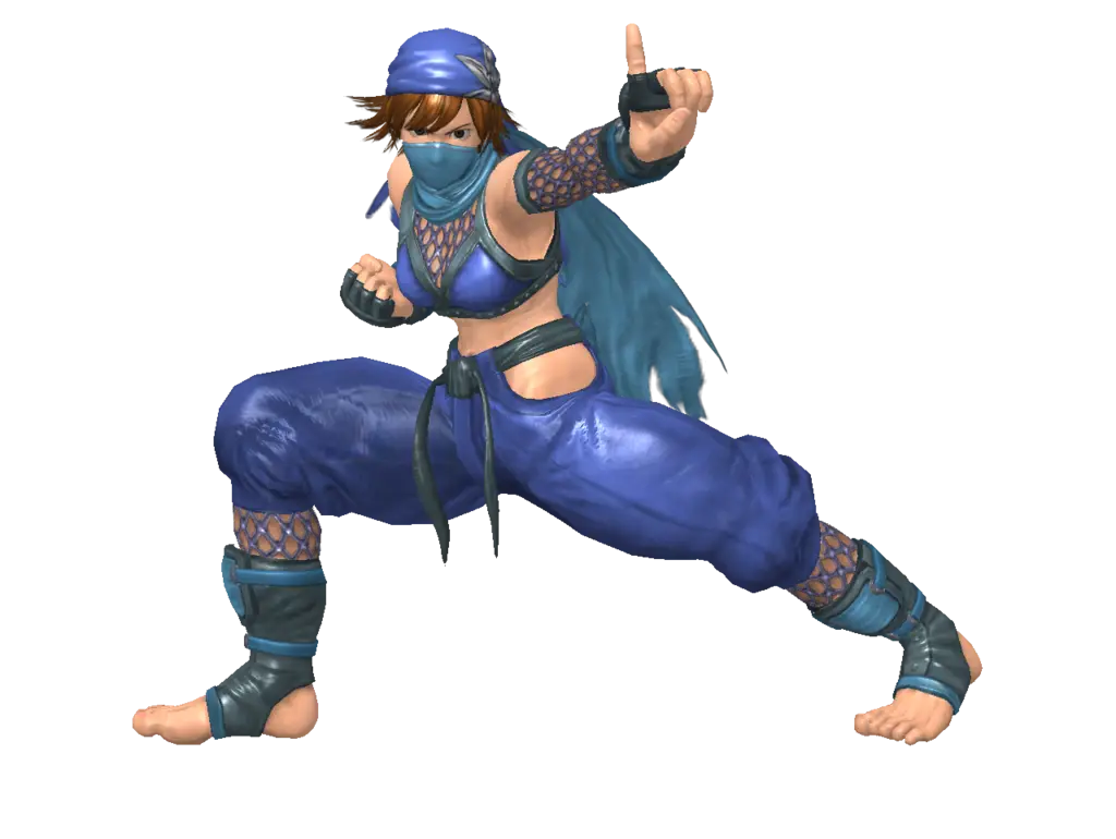 Cartoon Female Ninja in Action
