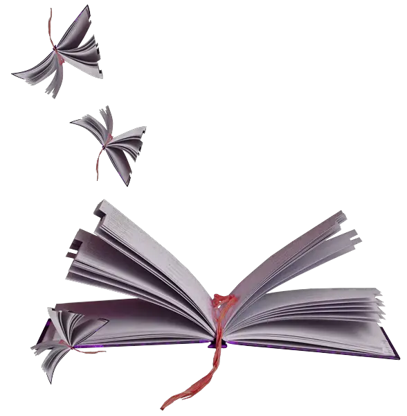 Flying Butterflies from Open Book