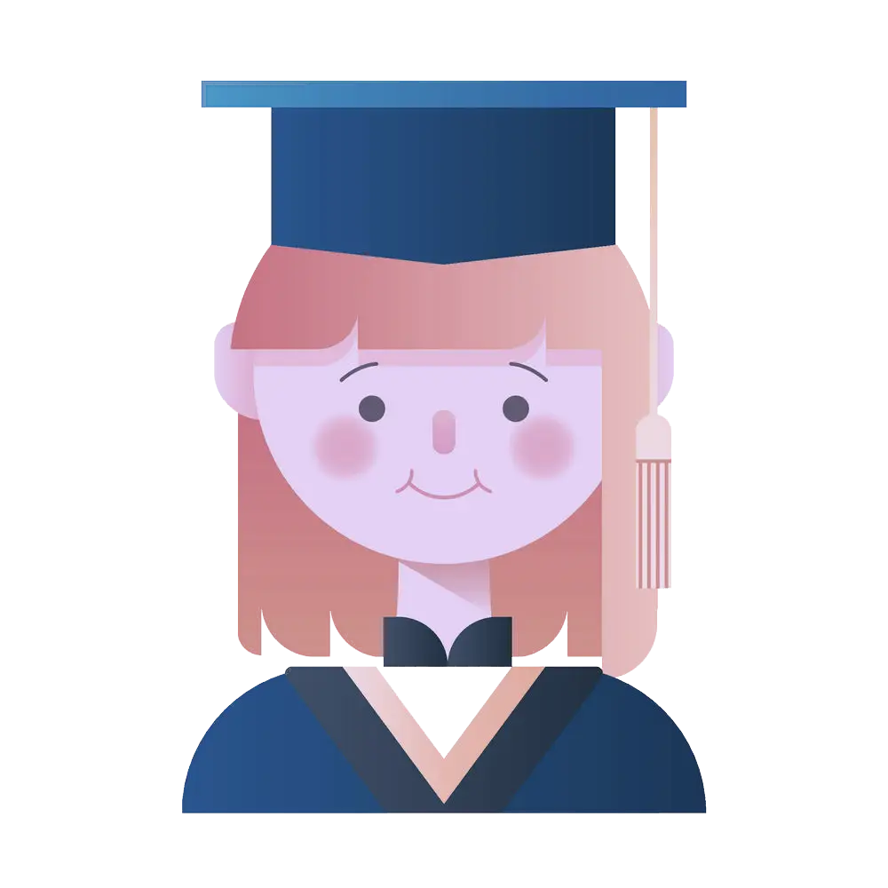 Illustration of a Female Graduate