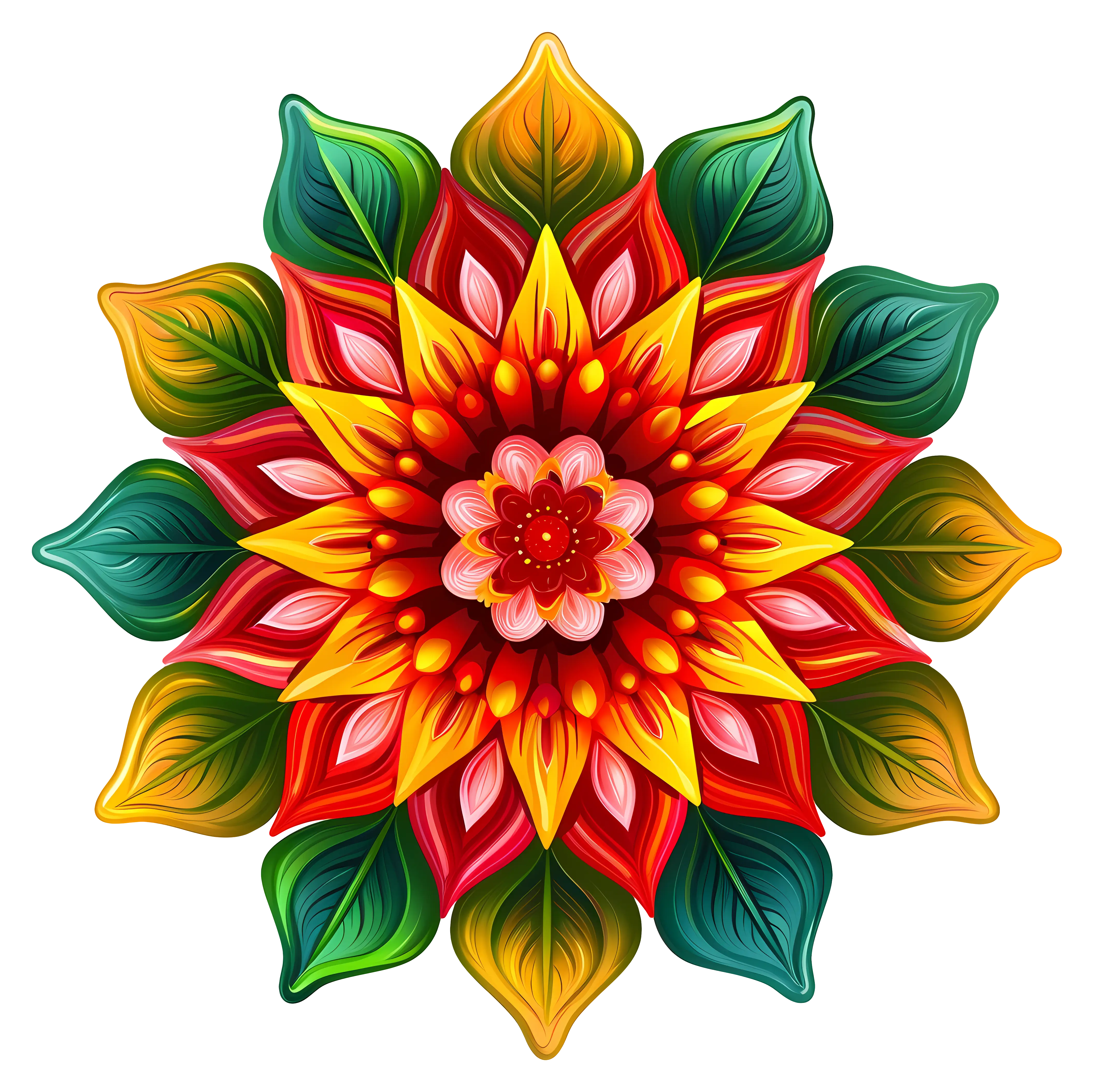 Decorative Mandala Floral Art