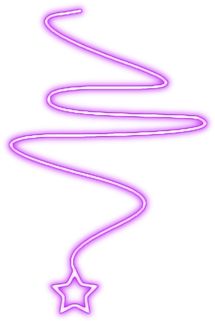 Purple Glowing Neon Star Illustration