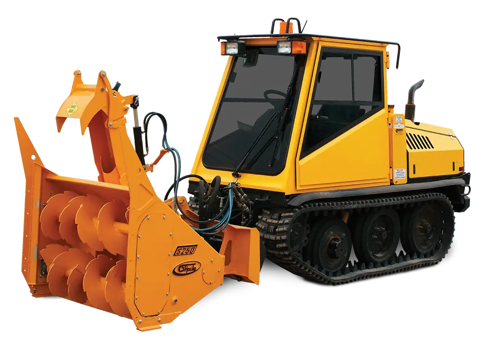 Yellow Tracked Snow Removal Vehicle