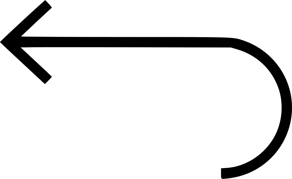 Left U-Turn Arrow Symbol for Return
