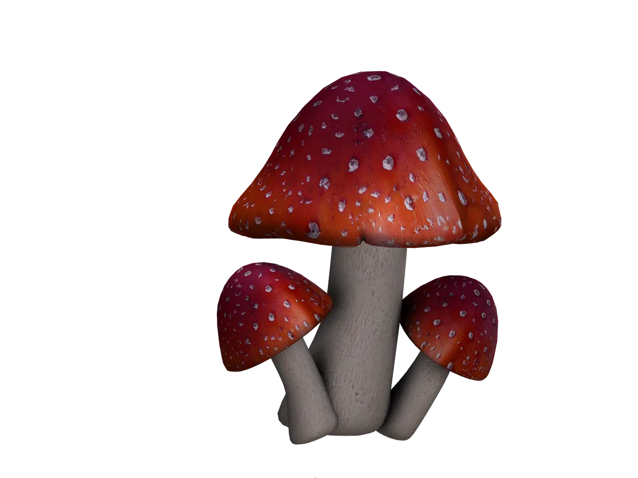 Spotted Red Mushroom in Fantasy Style