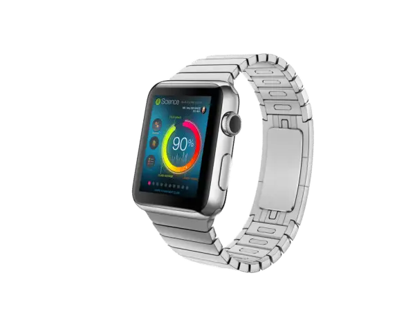 Silver Smartwatch with Digital Interface