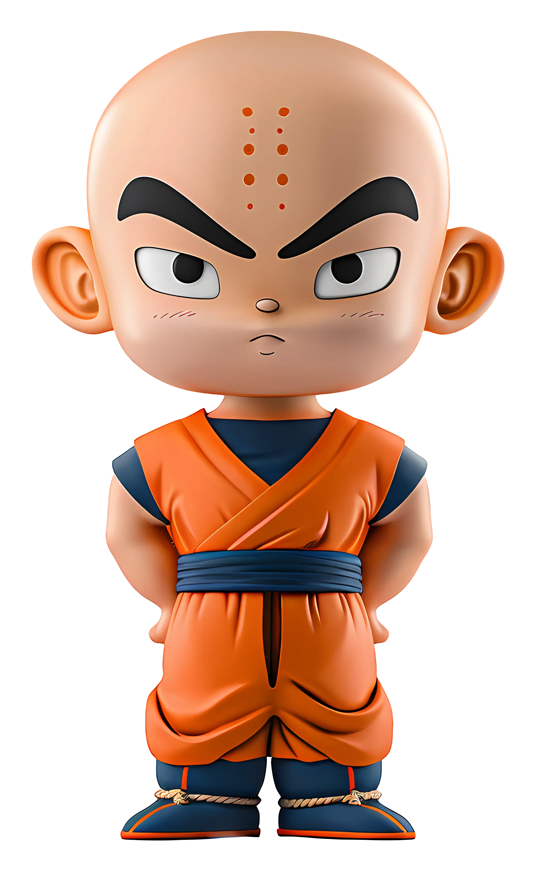 Bald Anime Character in Orange Outfit