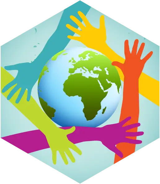 Illustration of Hands Holding Earth