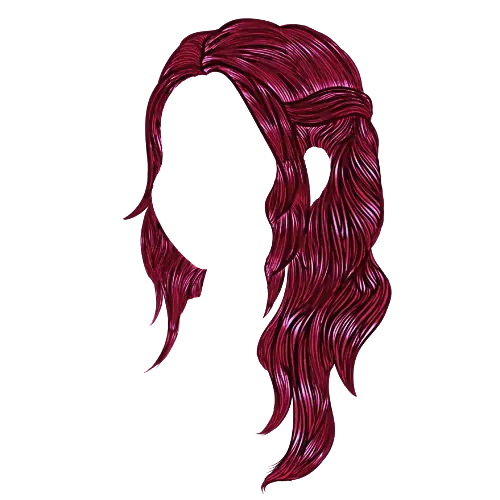 Stylized Red Hair Drawing Illustration