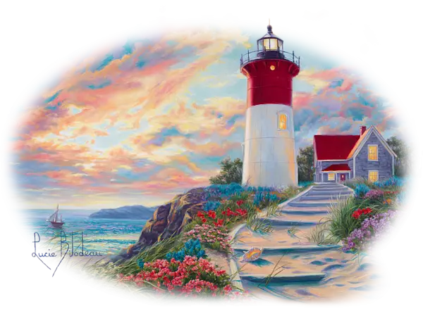 Colorful Lighthouse Painting