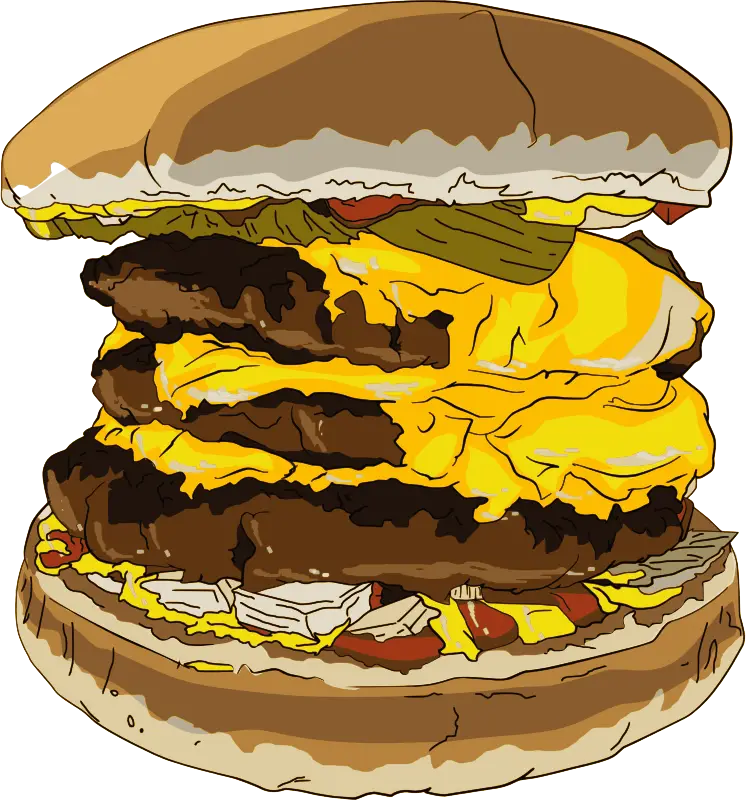 Double Cheeseburger Illustration