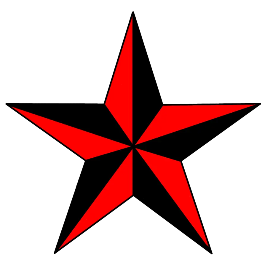 Red and Black Star Graphic Design