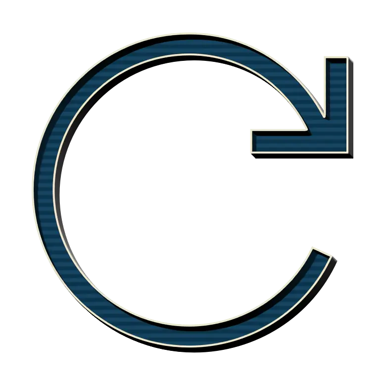 Modern Blue Reload Symbol Icon