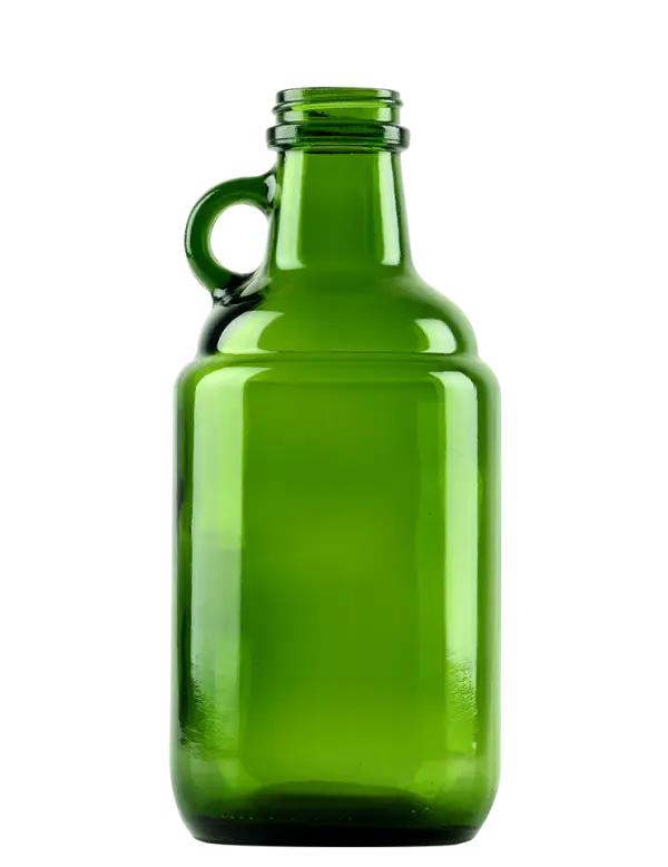 Green Glass Bottle for Beverages or Storage