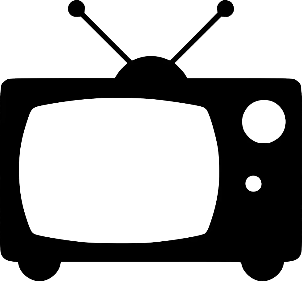 Retro TV Silhouette Illustration
