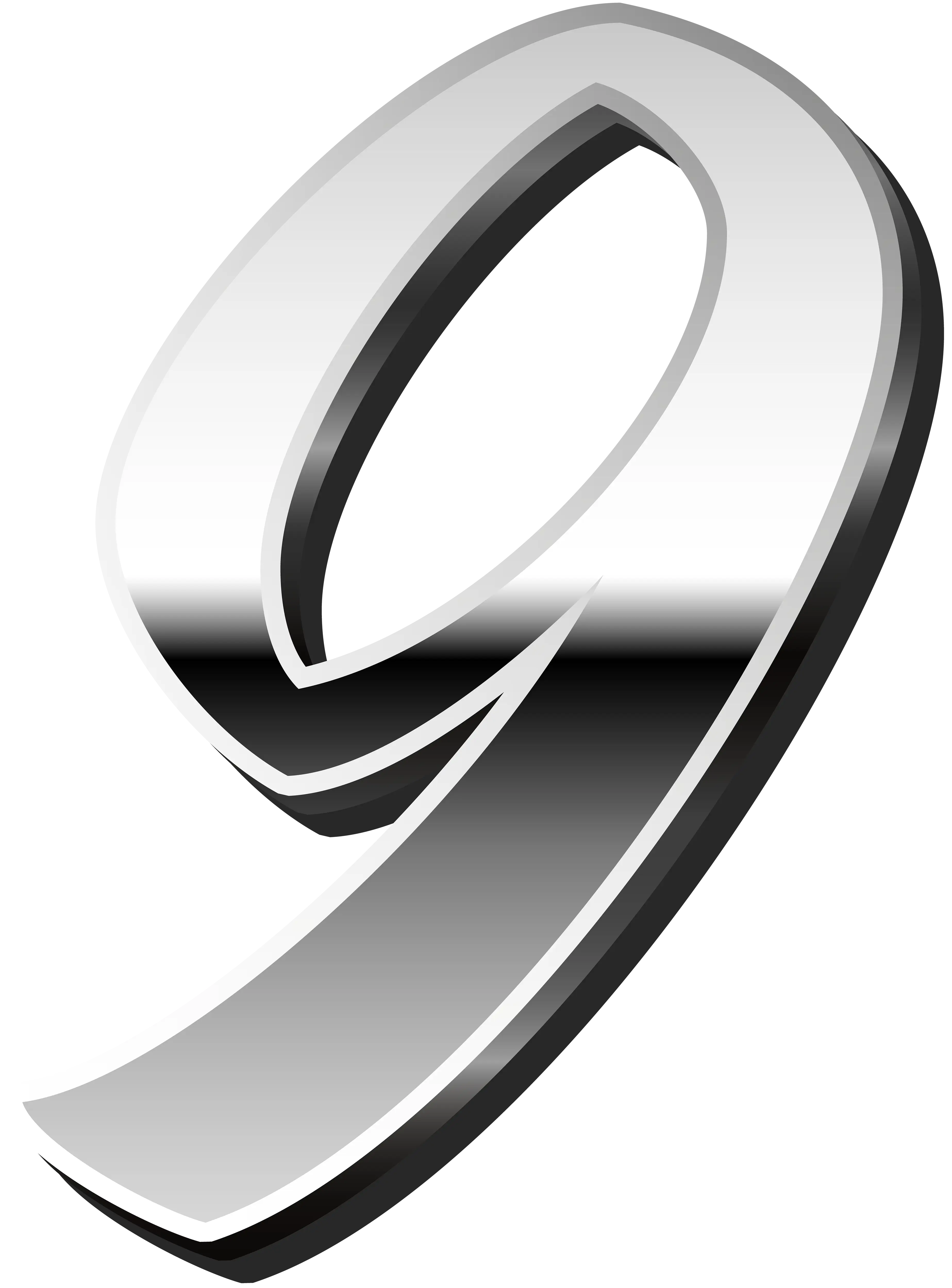 Shiny Metallic Number 9