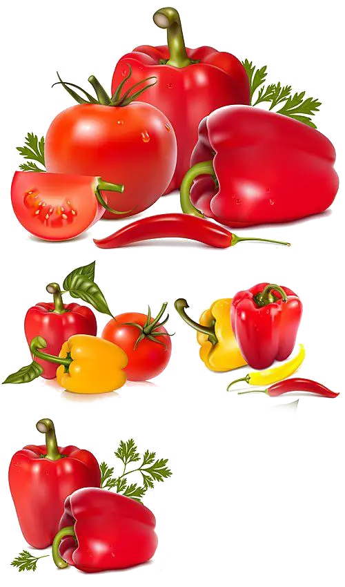 Fresh Red Vegetables and Peppers