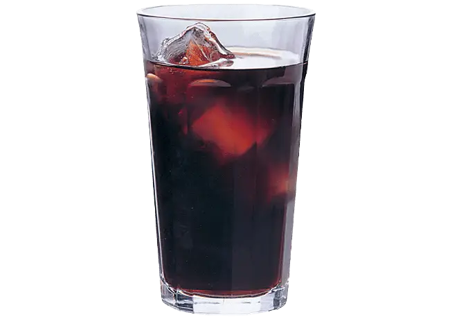 Glass of Cola with Ice Cubes