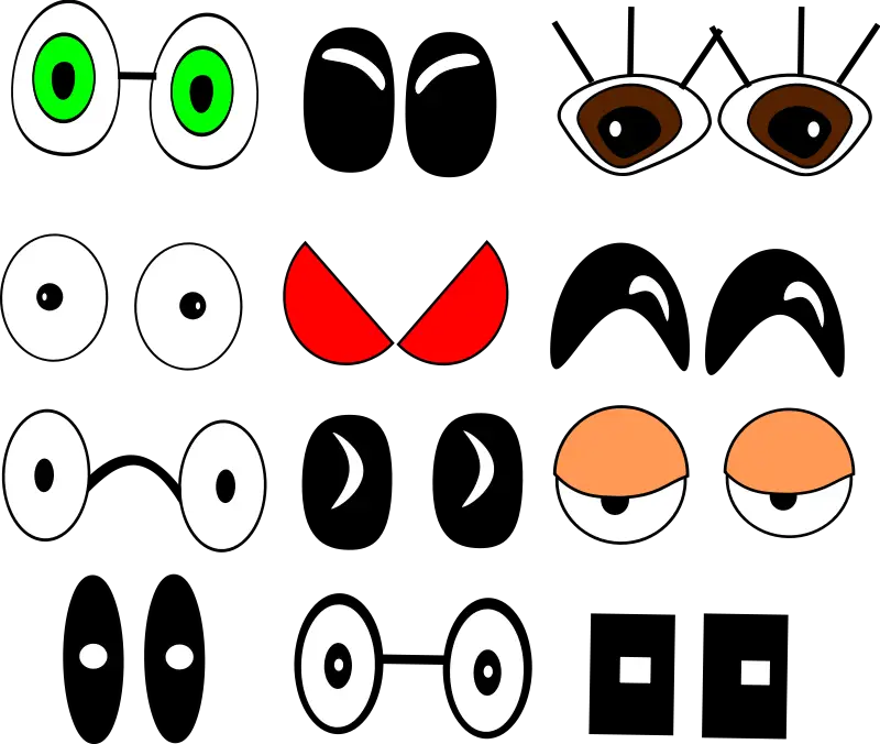 Various Cartoon Eyes