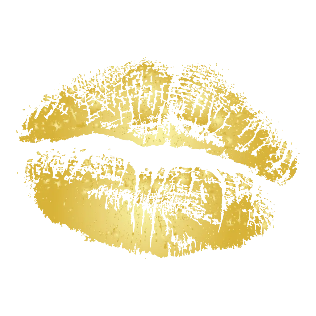 Gold Lip Print