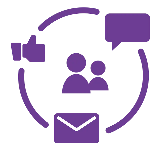 Purple Social Media Networking Icon