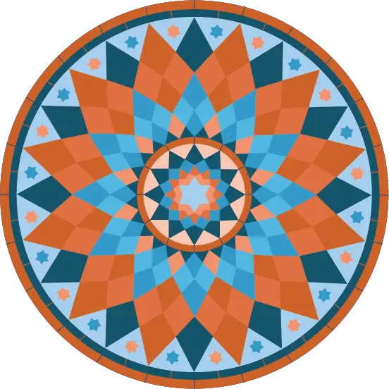 Colorful Mandala Design in Circular Pattern