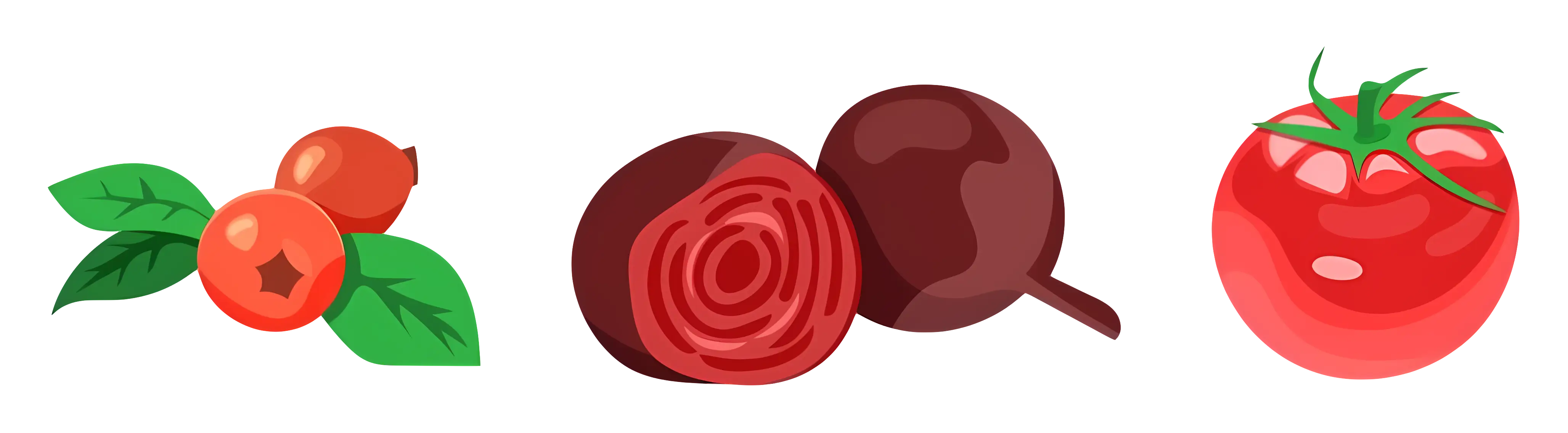 Red Vegetables Including Tomato and Beetroot
