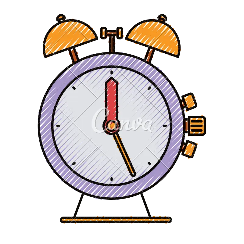 Colorful Alarm Clock Illustration