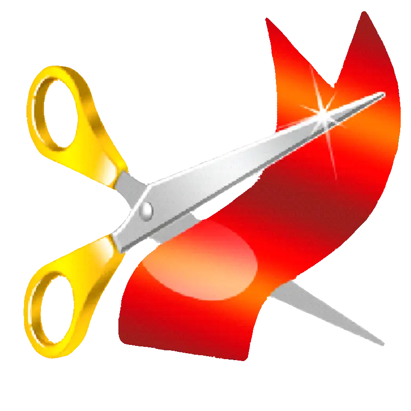 Ribbon Cut with Scissors