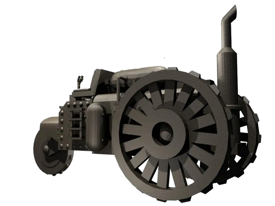 Black Industrial Steamroller