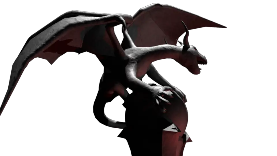 Dark Dragon Statue Decoration