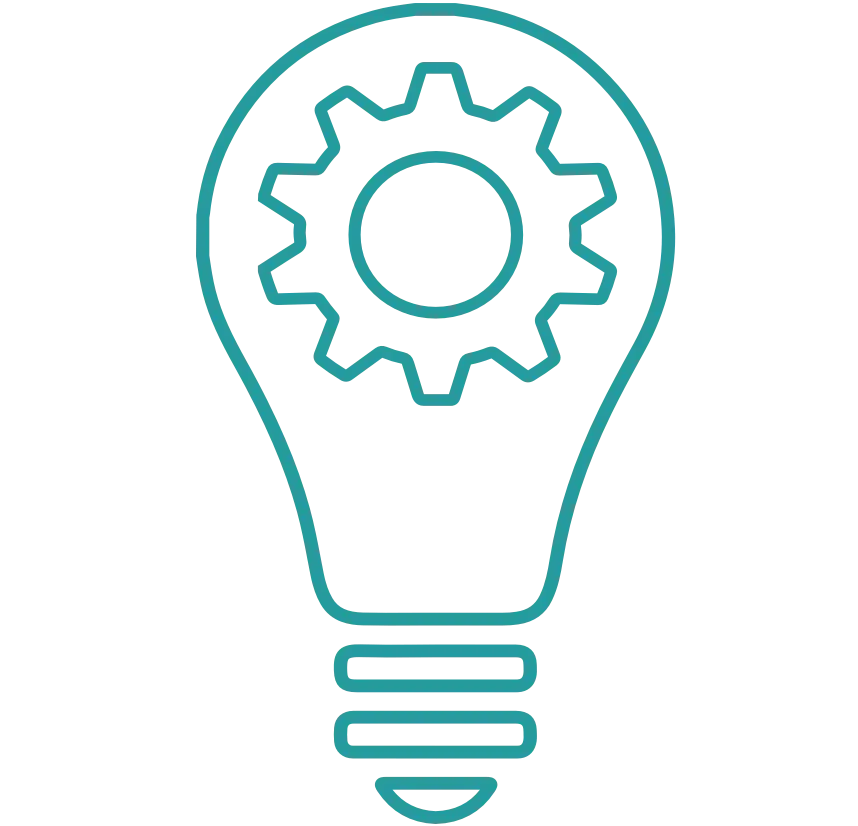 Lightbulb and Gear Symbolizing Innovation