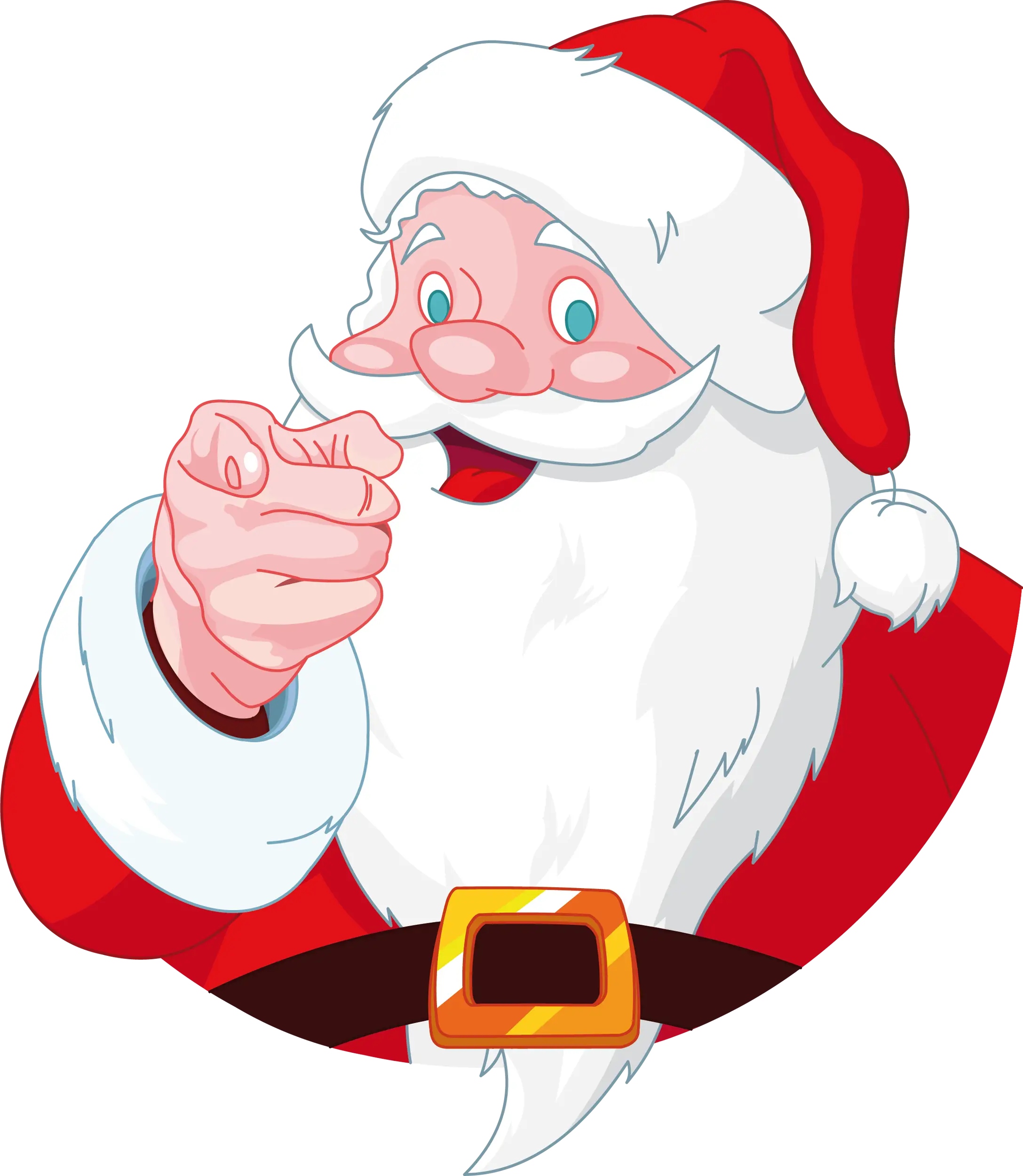 Cheerful Santa Claus Cartoon Illustration
