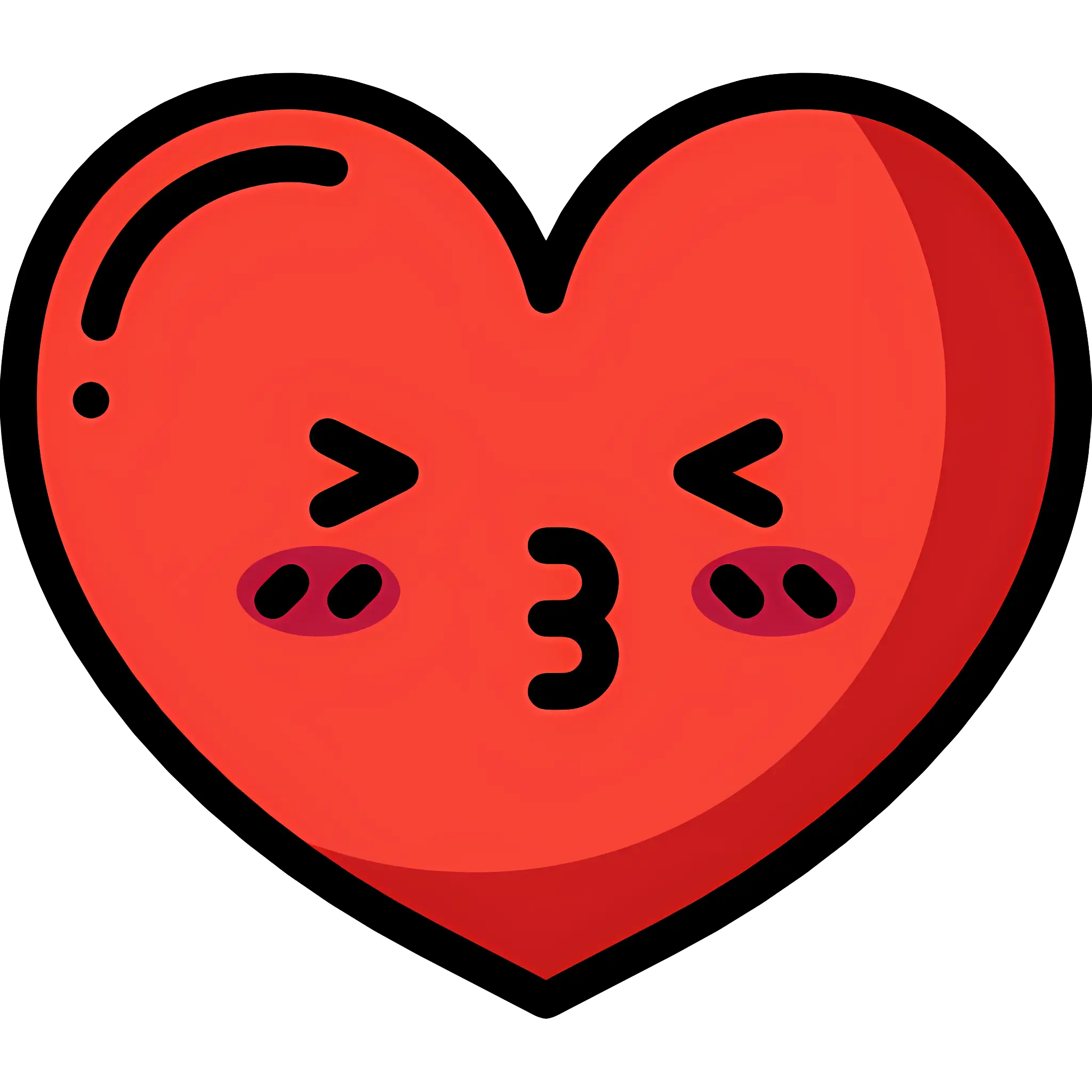 Red Heart Blowing a Kiss Icon