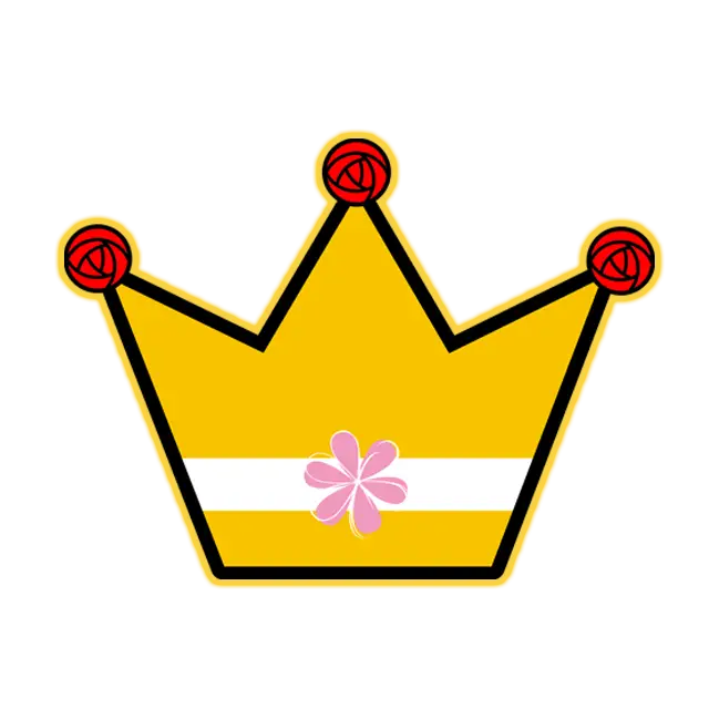 Royal Yellow Crown with Floral Accents