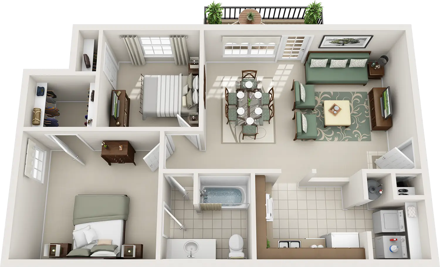 2D Floor Plan for Apartment Design