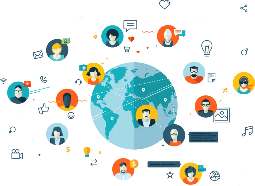 Global Network Connections Illustration