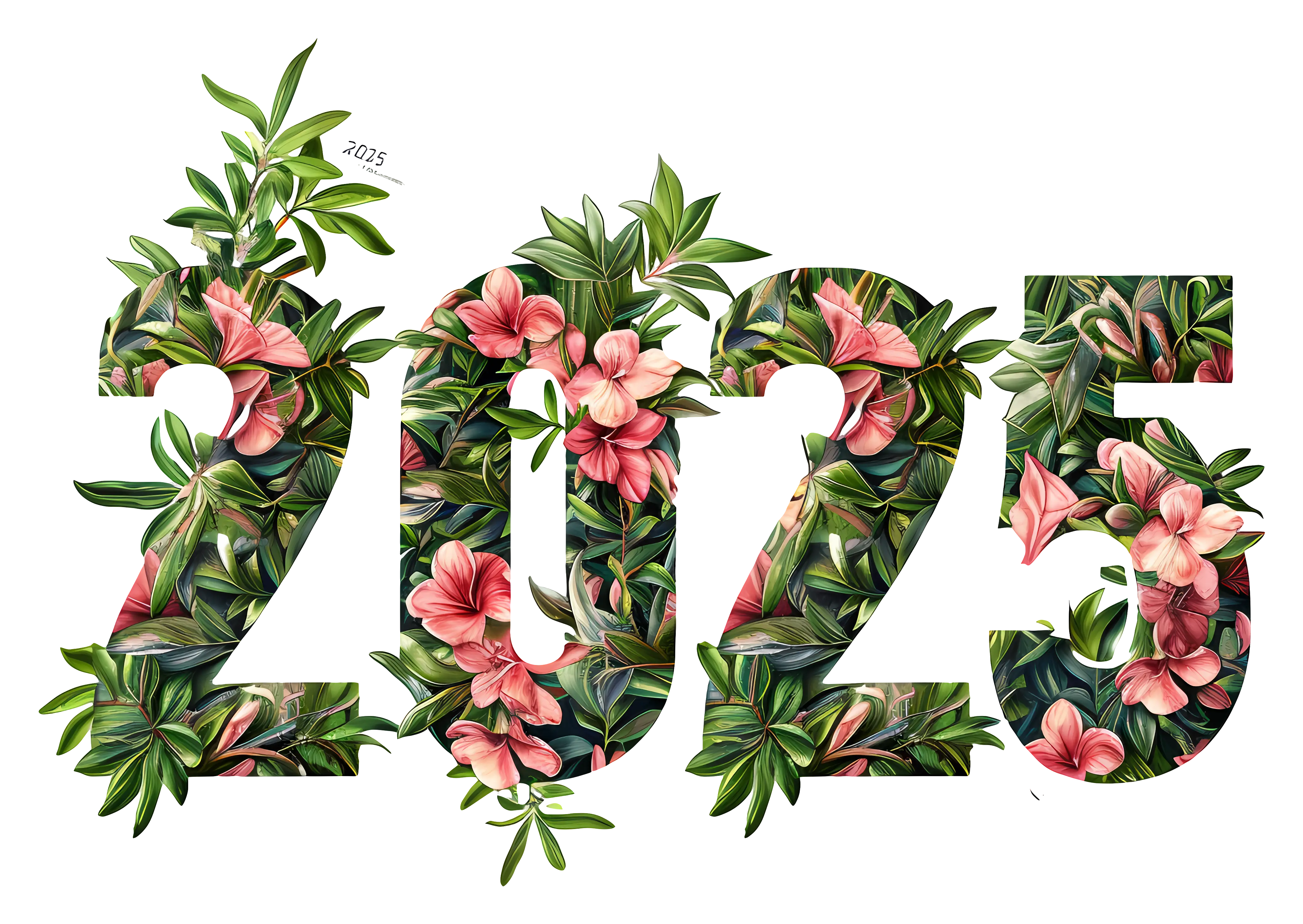 2025 Floral Design with Pink Flowers