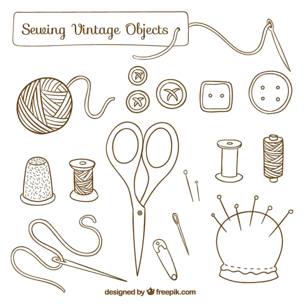 Vintage Sewing Tools and Objects