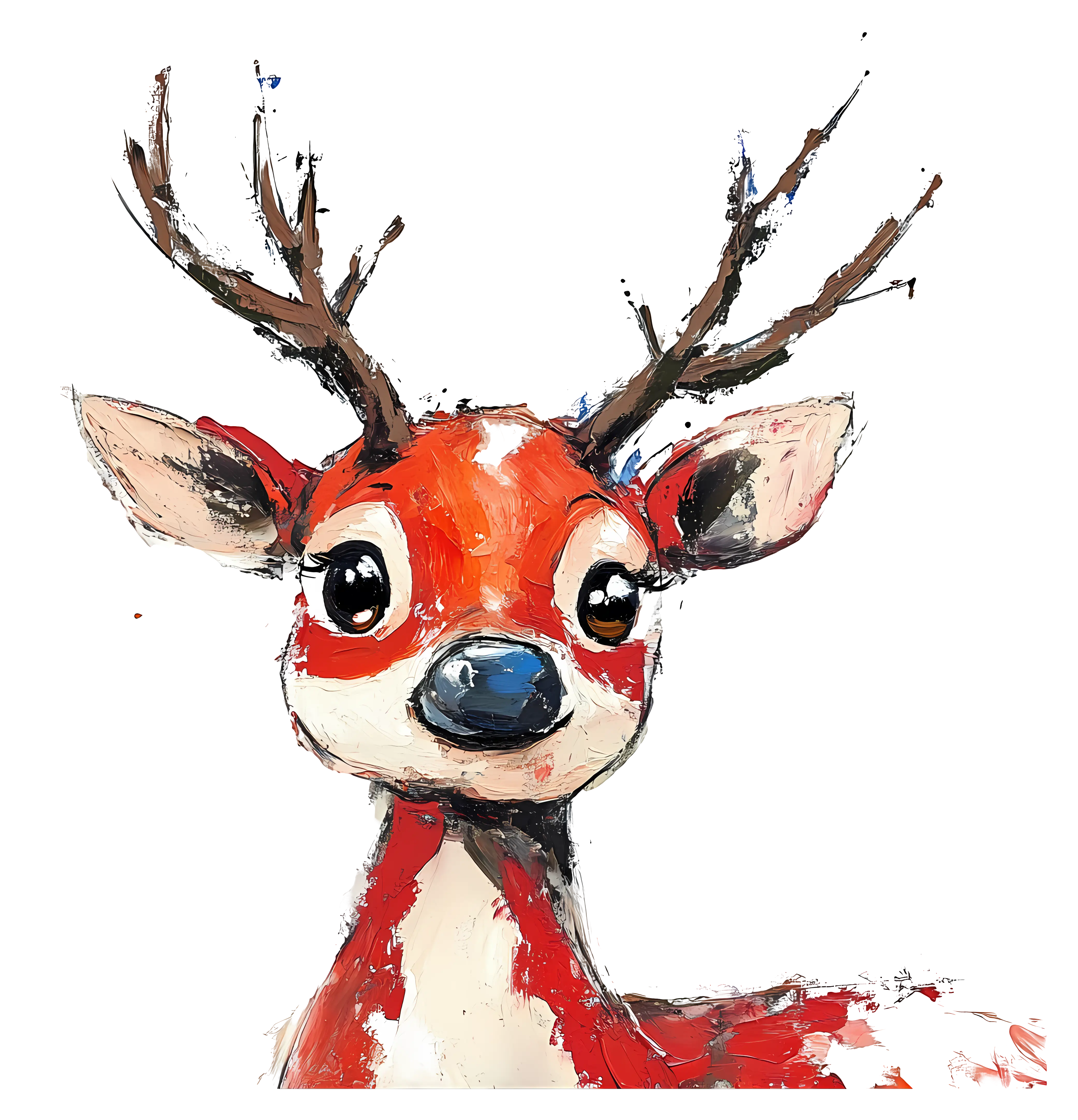 Watercolor Illustration of a Deer