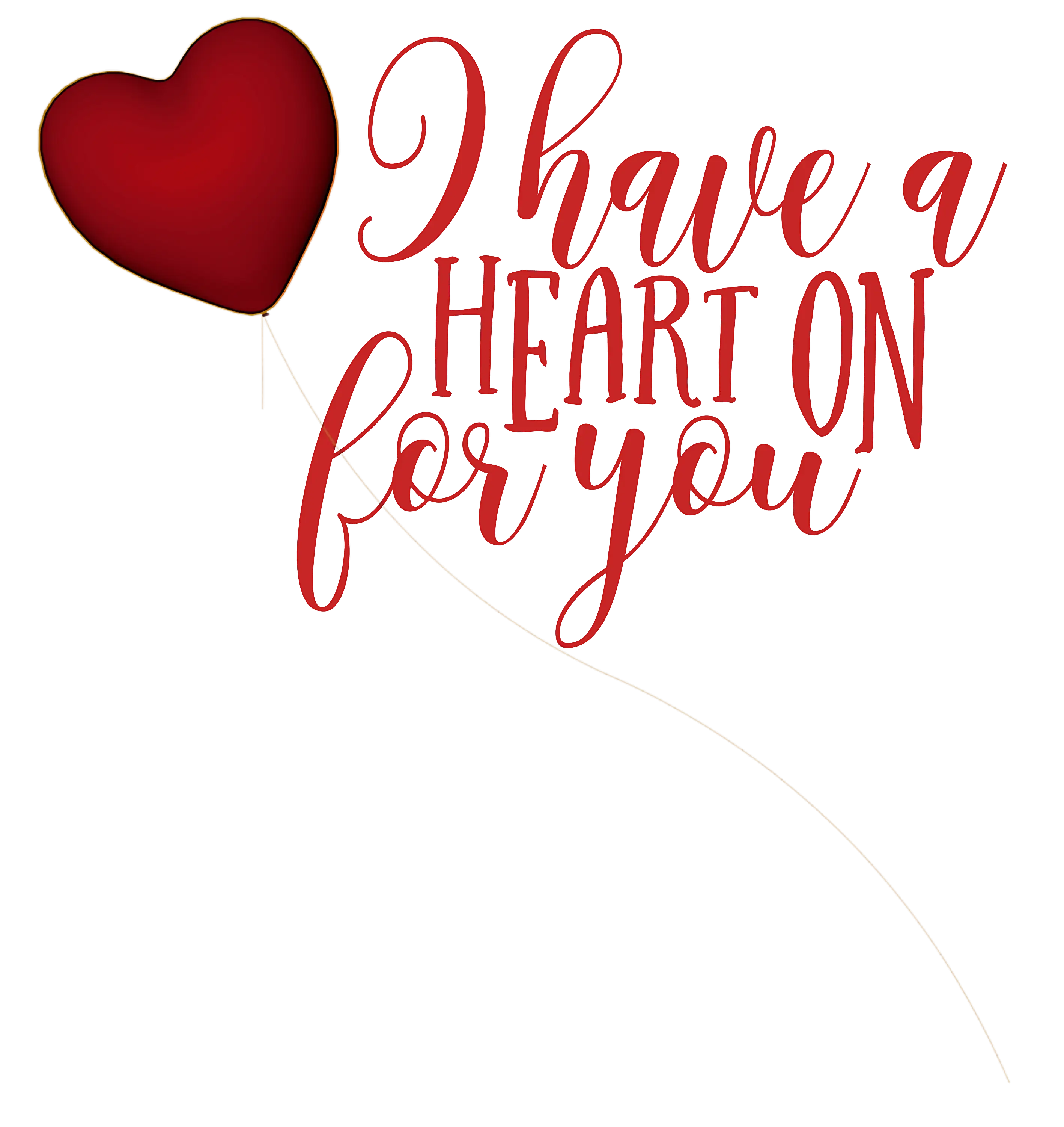 Heart Balloon Greeting with Romantic Message