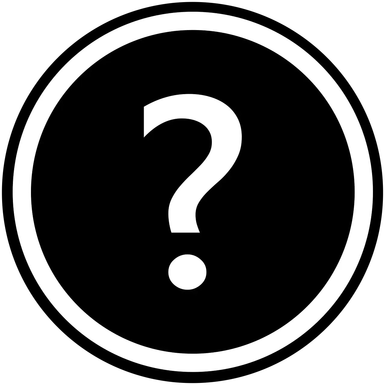 Black Question Mark Icon